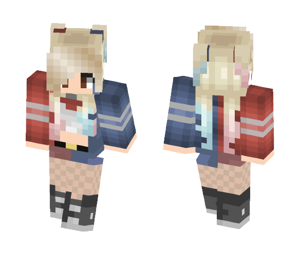 Lucy Heartfilia as Harley Quinn - Comics Minecraft Skins - image 1