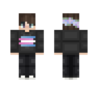 Trans Male skin - Trans Flag