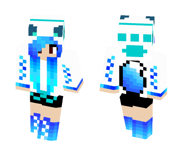Water panda girl - Girl Minecraft Skins - image 1
