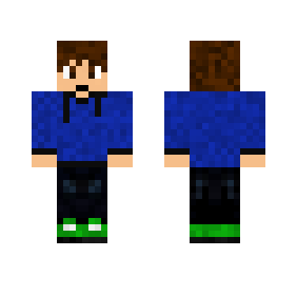 Classic Guy With Blue Hoodie - Male Minecraft Skins - image 2