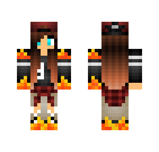 Karina (On Fire) - Female Minecraft Skins - image 2