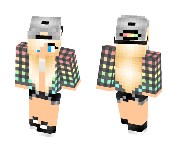 rainbow blonde GIRL - Girl Minecraft Skins - image 1