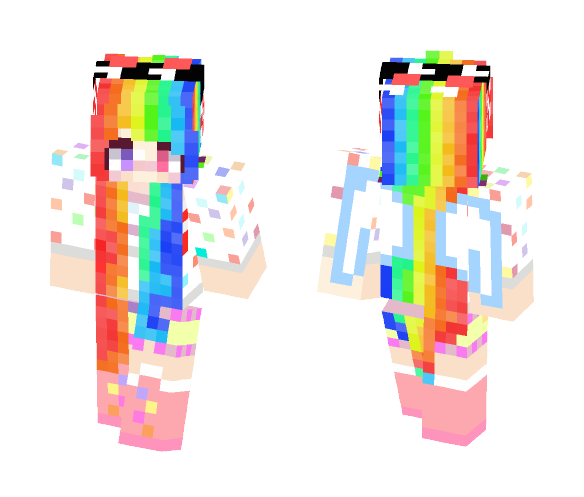 Download Free Another verison of rainbow bal Skin for Minecraft image 1 Another verison of rainbow bal - Female Minecraft Skins - image 1