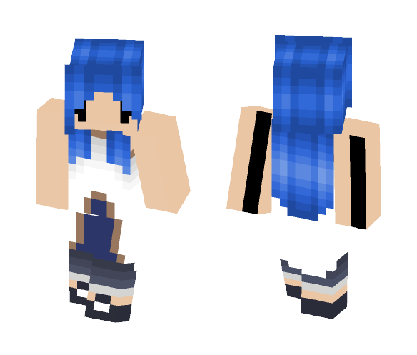 Cute Blue Girl - Cute Girls Minecraft Skins - image 1