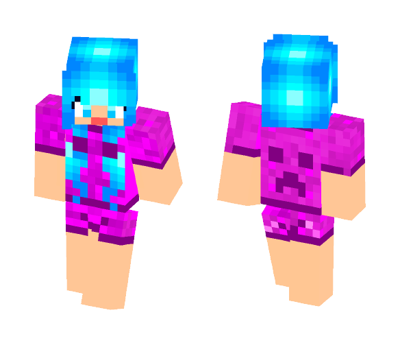 Blue Hair - Female Minecraft Skins - image 1
