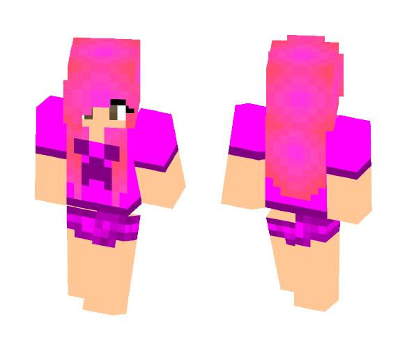 Download Free Girl with creeper shirt Skin for Minecraft image 1 Girl with creeper shirt - Girl Minecraft Skins - image 1