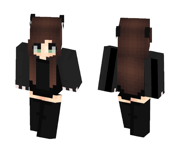 Black cat holloween cutie - Cat Minecraft Skins - image 1