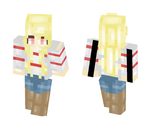 Download Free ~Blonde girl Roses 2.0~ Skin for Minecraft image 1 ~Blonde girl Roses 2.0~ - Girl Minecraft Skins - image 1
