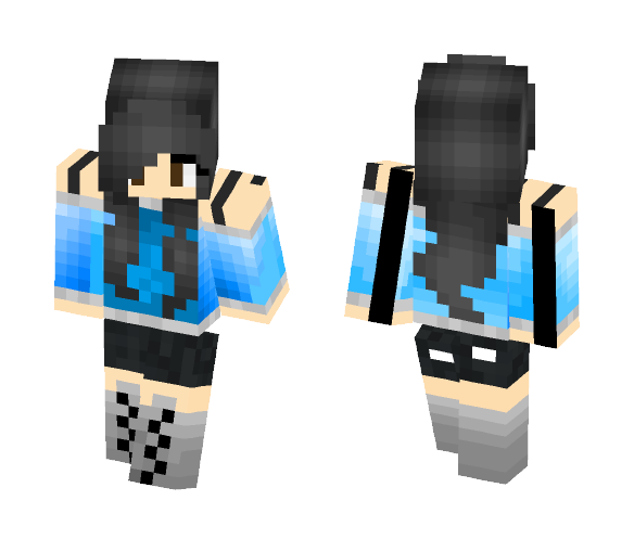 Cute girl | Blue shirt - Cute Girls Minecraft Skins - image 1