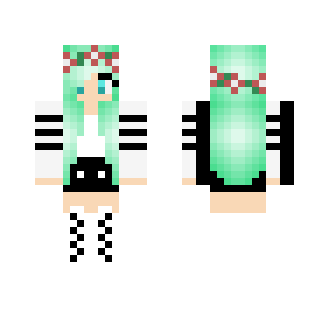 Green hair girl