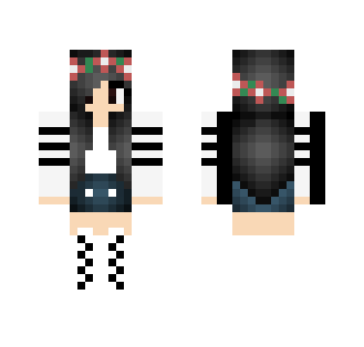 Kawaii girl with black hair