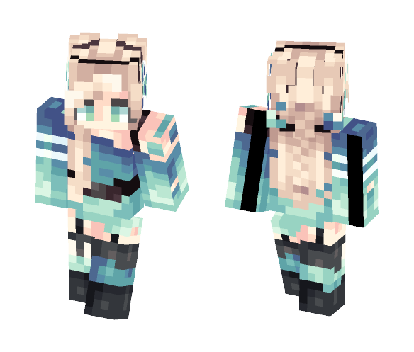 ocean waves // oblivion fanskin - Female Minecraft Skins - image 1
