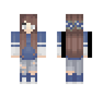 ~Blue girl (3 pxl arms) - Girl Minecraft Skins - image 2