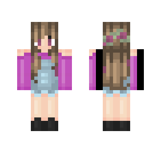 Lavender Overalls Girl