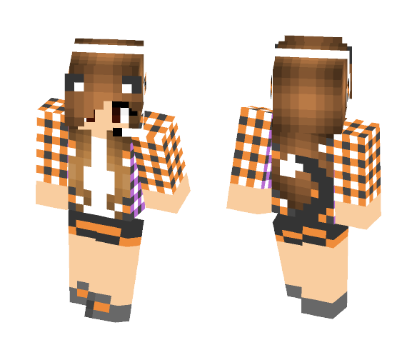 Halloween cat-girl - Halloween Minecraft Skins - image 1