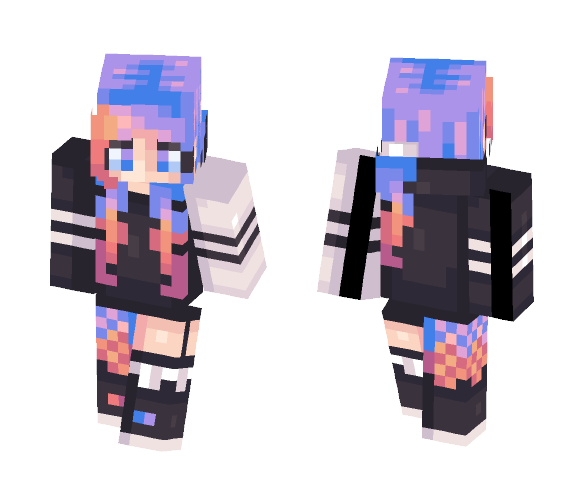 Ombré Hoodie - Female Minecraft Skins - image 1