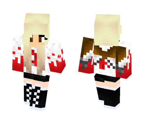 Download Free Killer girl with hawks wings Skin for Minecraft image 1 Killer girl with hawks wings - Girl Minecraft Skins - image 1