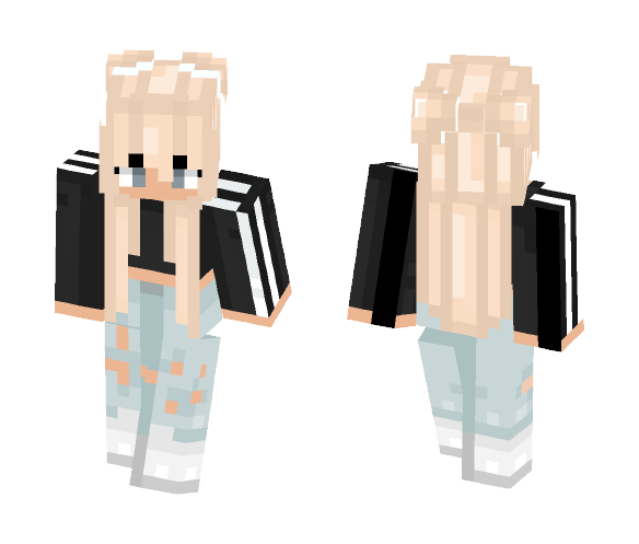 Adidas Blonde Hair Girl - Color Haired Girls Minecraft Skins - image 1