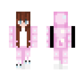 It's a pink bunny girl~