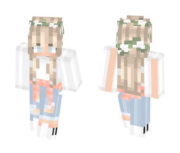 Download Free Coral Flannel Girl ; ShannPlays Req Skin for Minecraft image 1 Coral Flannel Girl ; ShannPlays Req - Girl Minecraft Skins - image 1