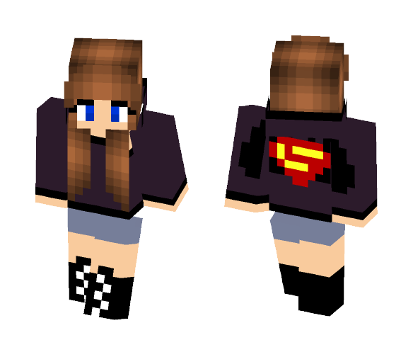 Batman vs. Superman girl - Batman Minecraft Skins - image 1