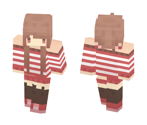 Food personification | Apple - Female Minecraft Skins - image 1