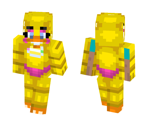 Download Free FNAF 2 - Toy Chica (Very Late) Skin for Minecraft image 1 FNAF 2 - Toy Chica (Very Late) - Female Minecraft Skins - image 1
