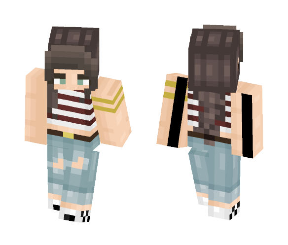 Boppin' Braid | Wervy - Female Minecraft Skins - image 1