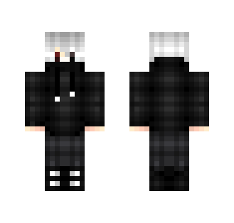 Hoodie with white hair dude