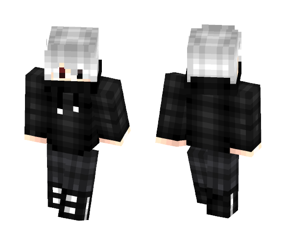 Hoodie with white hair dude - Male Minecraft Skins - image 1