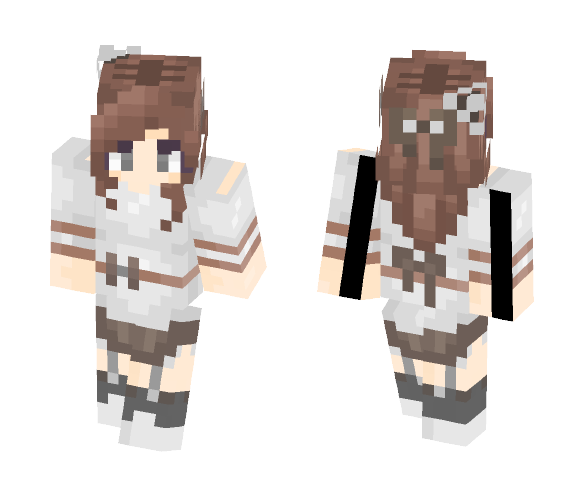 Cute Brown haired girl - Color Haired Girls Minecraft Skins - image 1