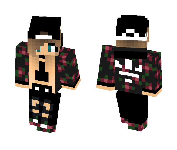 Download Free Floral girl Skin for Minecraft image 1 Floral girl - Girl Minecraft Skins - image 1