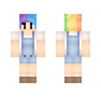 Rainbow Hair & Overalls