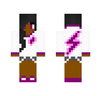 Purple Lightning Bolt Girl - Girl Minecraft Skins - image 2