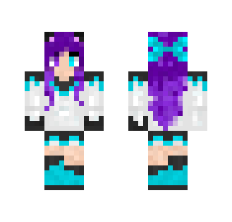 Purple Kitty - Female Minecraft Skins - image 2
