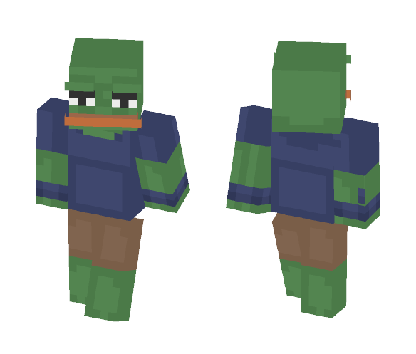 Download Free Pepe The Frog Meme | Skin Skin for Minecraft image 1 Pepe The Frog Meme | Skin - Male Minecraft Skins - image 1
