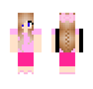 Cute Pink Blonde Hair Girl - Color Haired Girls Minecraft Skins - image 2
