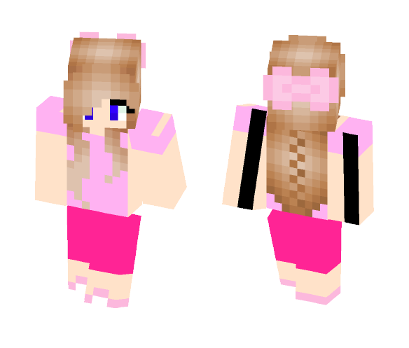 Cute Pink Blonde Hair Girl - Color Haired Girls Minecraft Skins - image 1