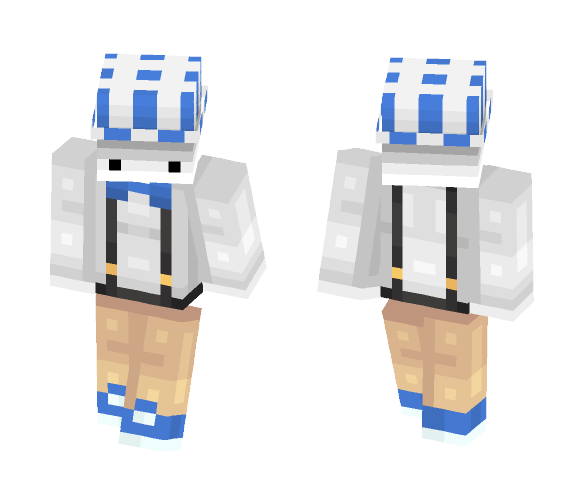 Blue Hat Blue Mushroom | Skin - Male Minecraft Skins - image 1