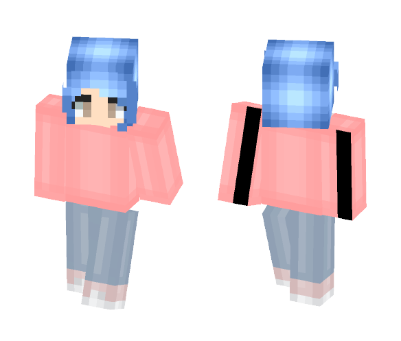 Her hair has no logic... - Female Minecraft Skins - image 1