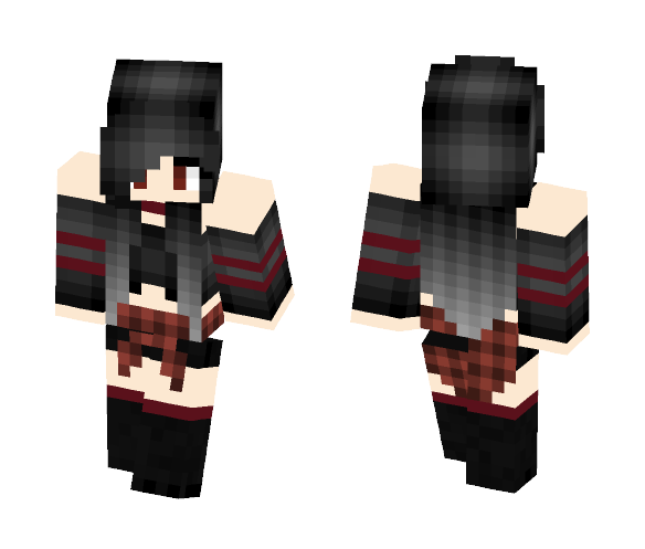 Download Free Goth Girl | RP Skin Skin for Minecraft image 1 Goth Girl | RP Skin - Girl Minecraft Skins - image 1