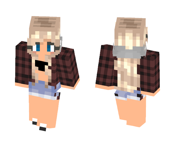 Download Free Cute Hipster Girl Skin for Minecraft image 1 Cute Hipster Girl - Cute Girls Minecraft Skins - image 1