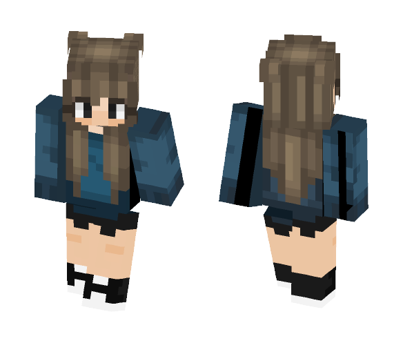 Download Free Blue Sweatshirt Skin for Minecraft image 1 Blue Sweatshirt - Female Minecraft Skins - image 1