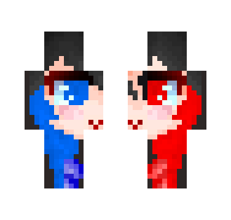 Red and Blue Chibi! - Female Minecraft Skins - image 2