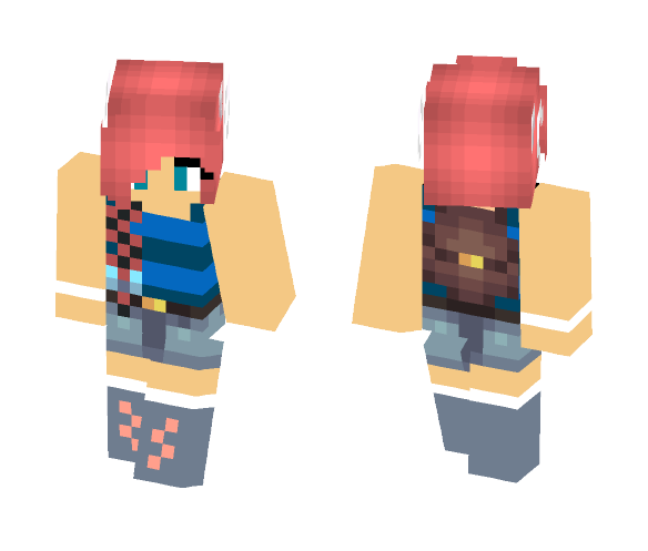 Download Free Tank Top Back Pack Girl Skin for Minecraft image 1 Tank Top Back Pack Girl - Girl Minecraft Skins - image 1