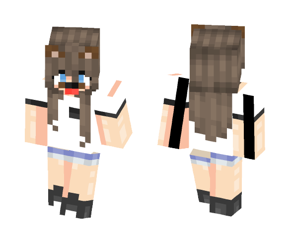 Casual Dog Filter Girl - Dog Minecraft Skins - image 1