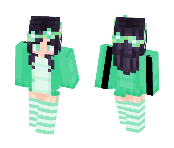 seagreen flowers - Female Minecraft Skins - image 1