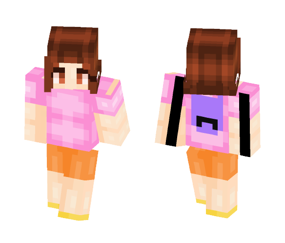Download Free The legend, Dora the Explorer. Skin for Minecraft image 1 The legend, Dora the Explorer. - Female Minecraft Skins - image 1