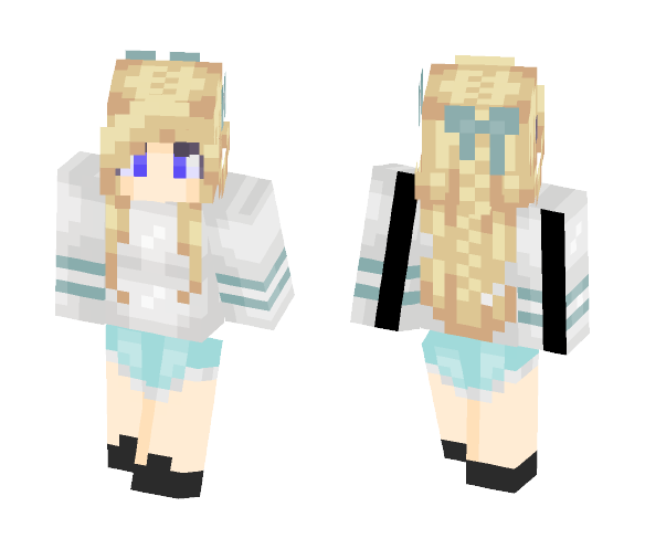 Download Free Cute Blonde girl Skin for Minecraft image 1 Cute Blonde girl - Cute Girls Minecraft Skins - image 1