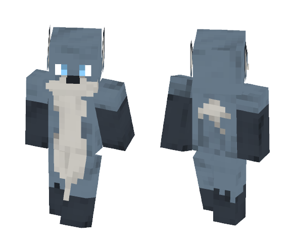 Download Free BLUEfox by SOUL_BUNNY Skin for Minecraft image 1 BLUEfox by SOUL_BUNNY - Interchangeable Minecraft Skins - image 1